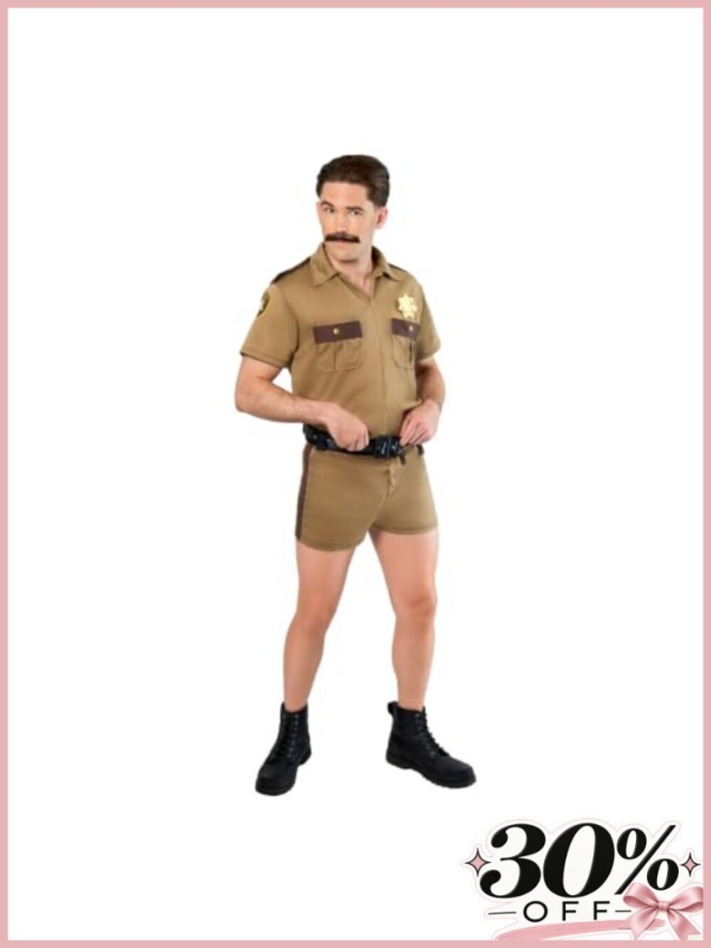 Reno 911 Lt. Dangle Adult Costume Shirt Shorts Badge Belt